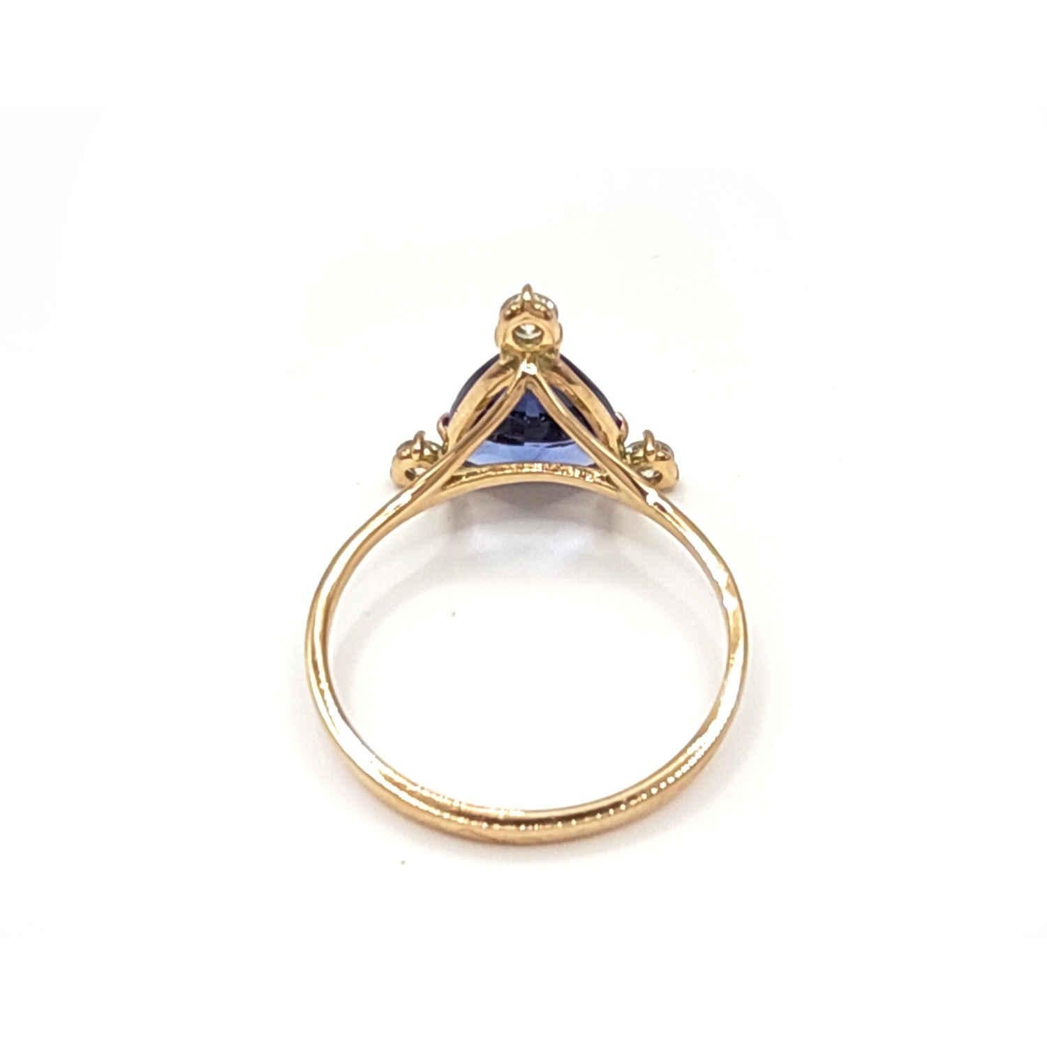Women's Gemstone ring 14k  gold  Certified  Tanzanite Diamonds Cocktail Ring
