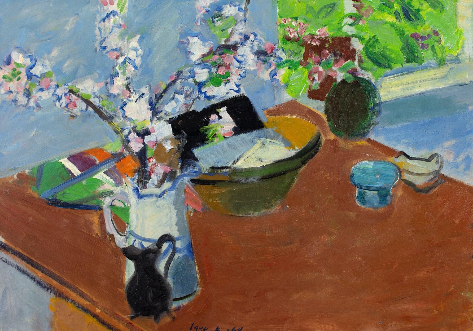 Igge Karlsson Igge Karlsson, Still Life With Flowering Crabapple, Oil