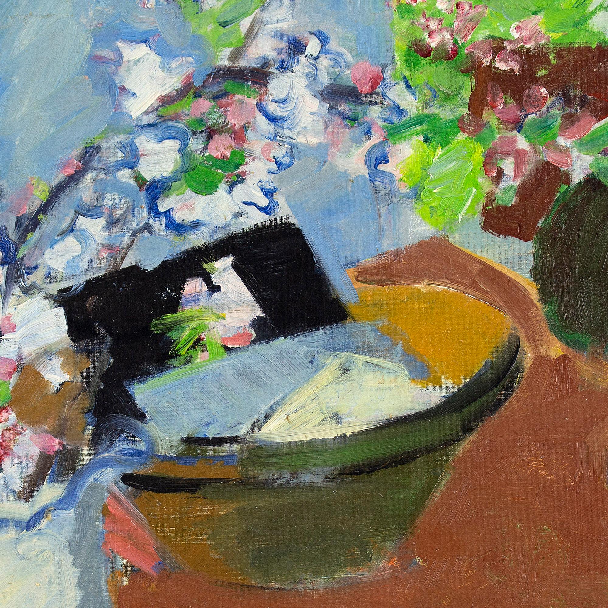 Igge Karlsson, Still Life With Flowering Crabapple, Oil Painting 2