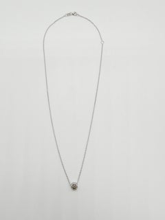PRICE TO SELL, 0.97ct Round Brownish Gray Diamond Pendant, 14k Gold