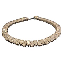IGI 11.20 Cts F/VS1 Pear Diamonds Reverse Tennis Bracelet in 14K White Gold