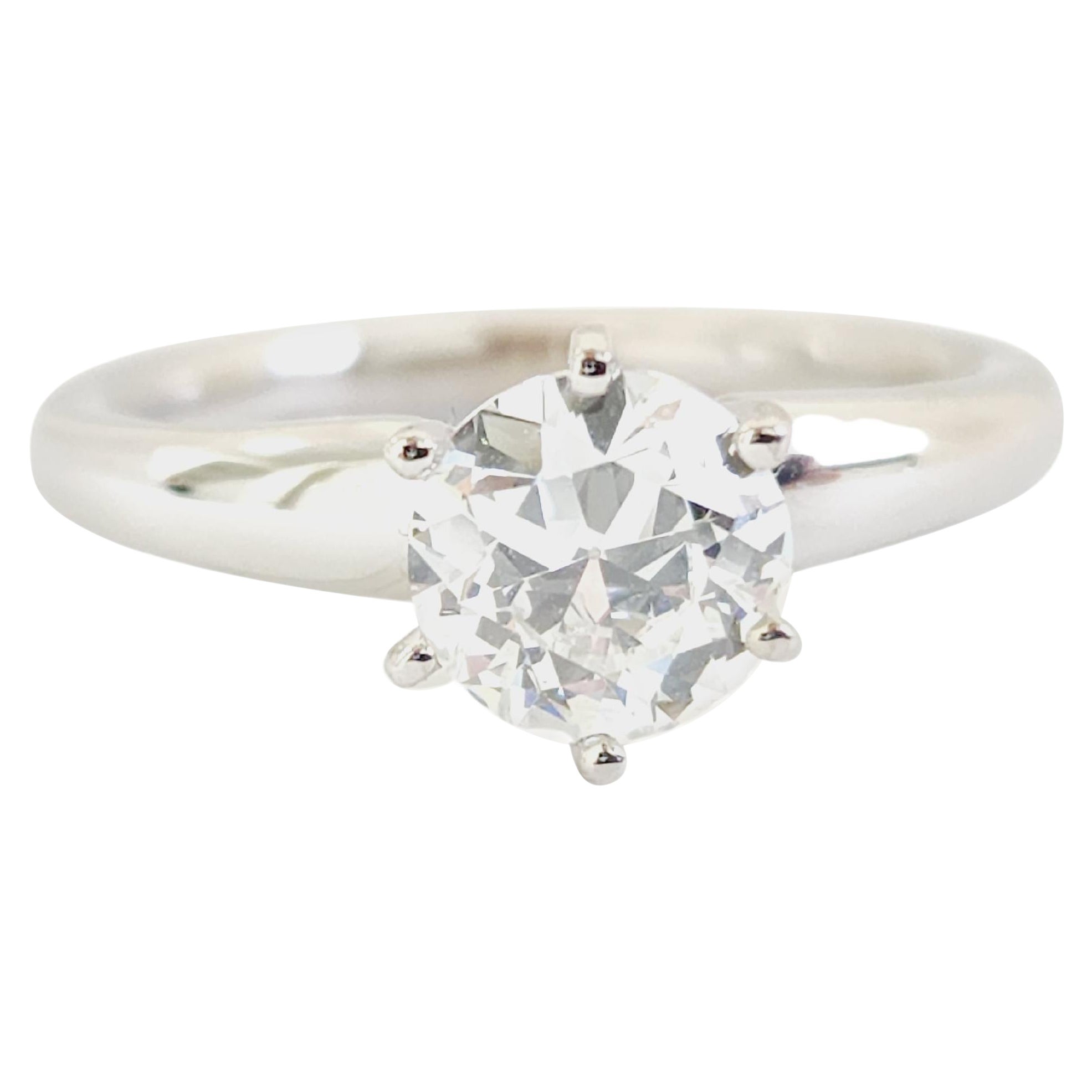 IGI 1,20 Karat runder Diamant 14 Karat Weißgold Solitär-Ring