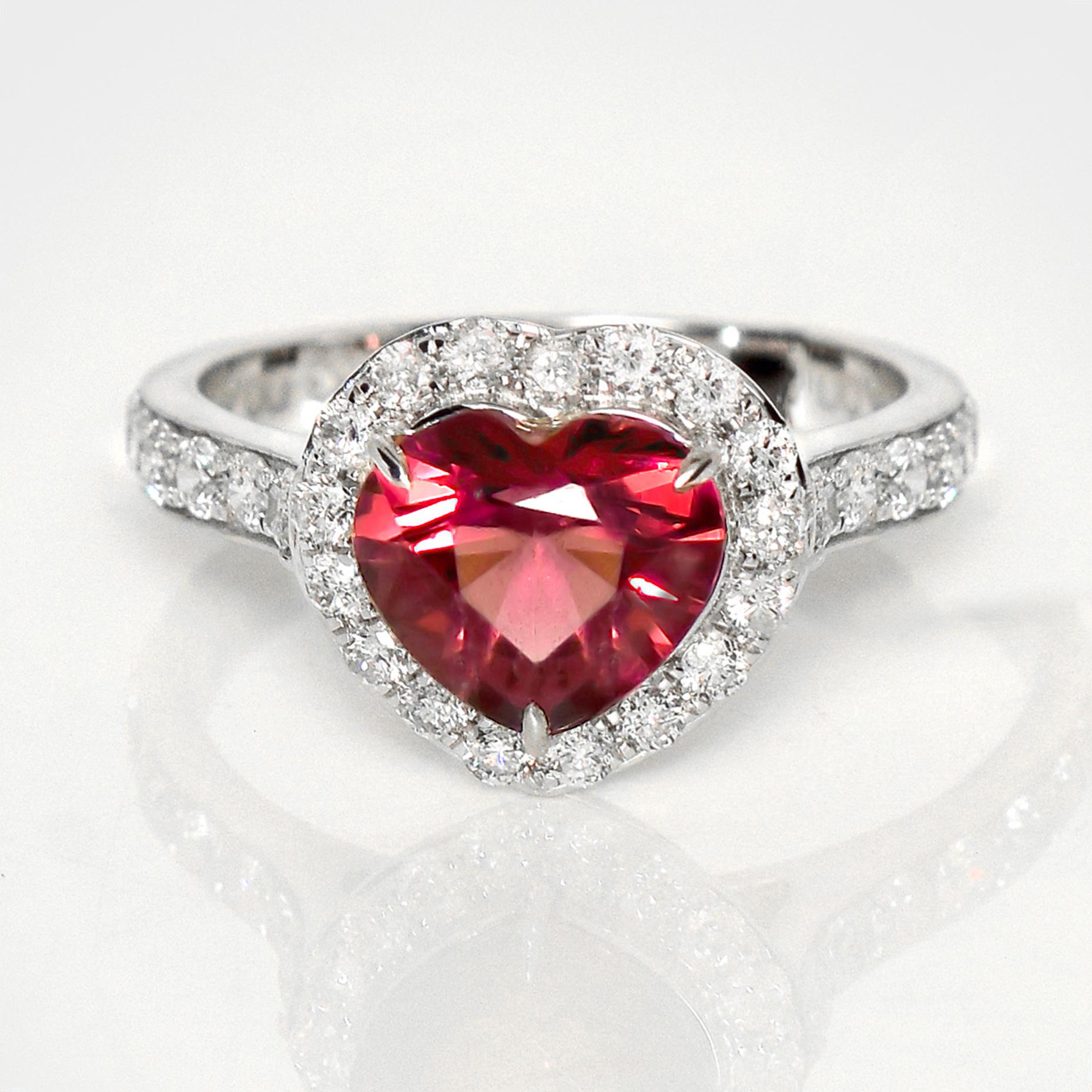 *IGI 1.33 Ct 14K White Gold Purple Spinel&Diamonds Engagement Ring*

IGI-certified natural untreated blue spinel weighing 1.33 ct set on 14K white gold pave' design band with natural FG, VS diamonds weighing 0.48 ct.  

The ring combines fashion and