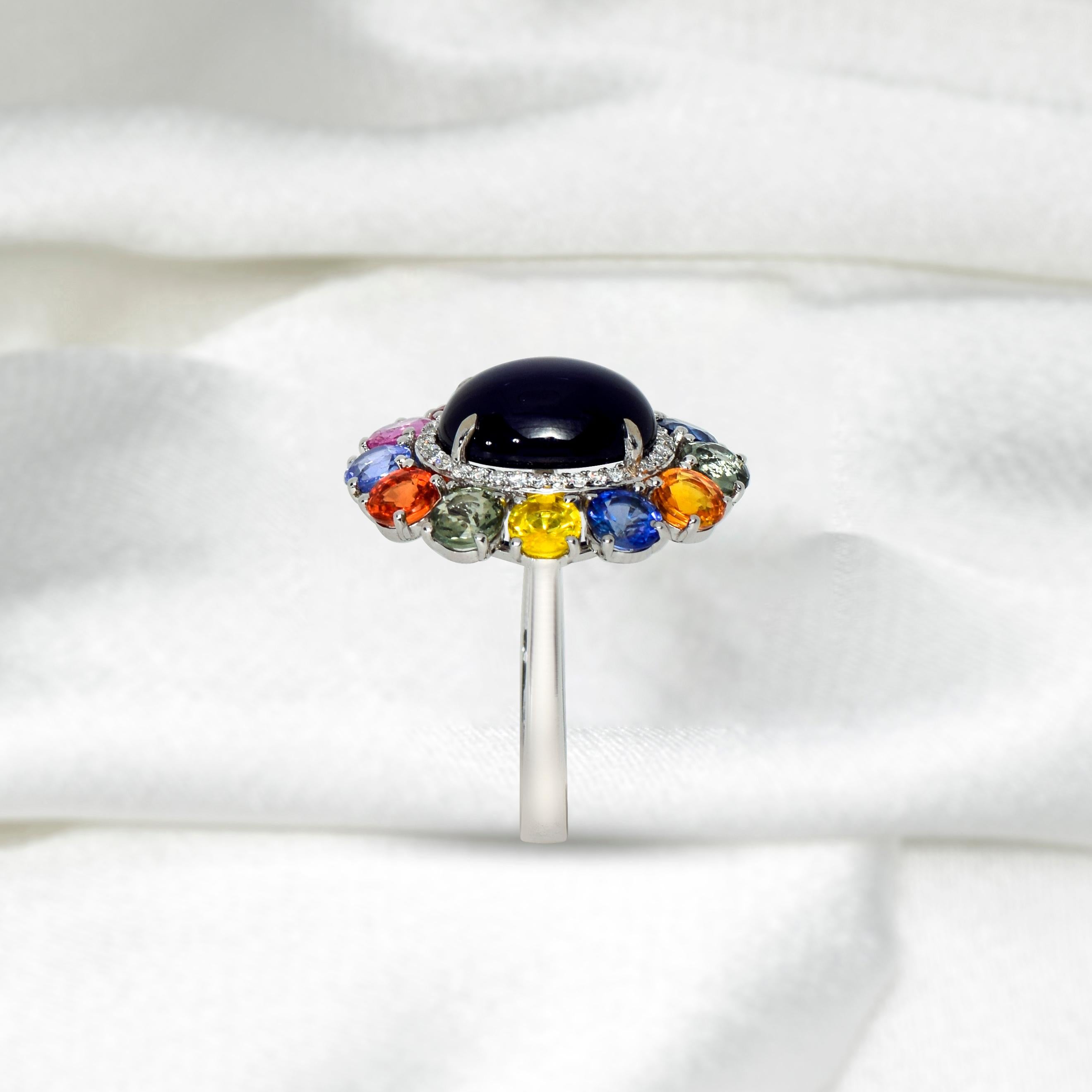 Contemporary *NRP*IGI 14k 10.47 Ctw Sapphires & Diamond Antique Art Deco Engagement Ring