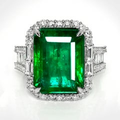 Anello di fidanzamento Art Deco IGI 14K 10,62 Ct naturale Greene & Greene Diamonds