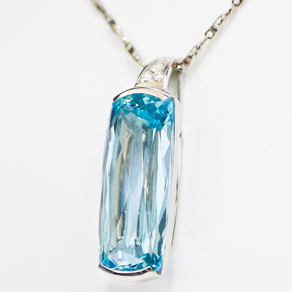 art deco aquamarine necklace