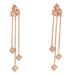IGI 14K 1.33 ct Natural Pink Diamonds Art Deco Design Stud Earrings