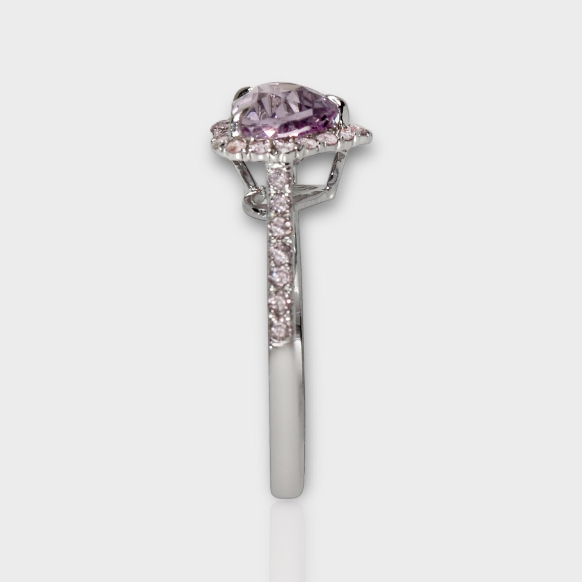 IGI 14K 1.73 Ct Purple Spinel&Pink Diamonds Antique Engagement Ring 1