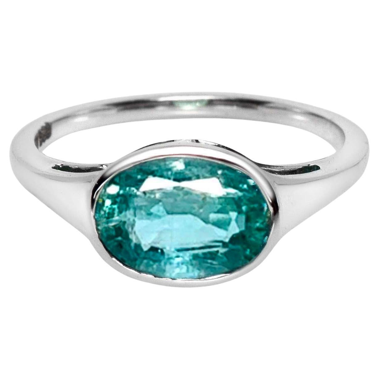 IGI 14K 2.13 Ct Natural Emerald Antique Engagement Ring