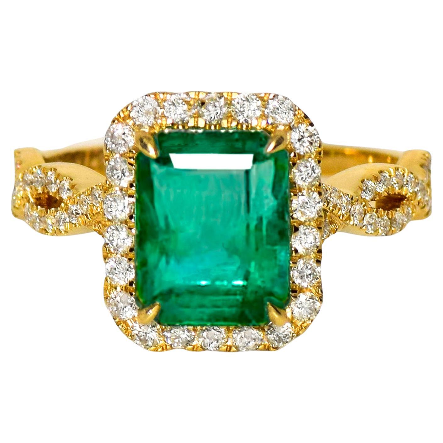 14K Yellow Gold Emerald Ring, Diamond Cz Wedding Ring, Engagement Rings ,Womens Wedding Bands, Oval Emerald Ring, May Birthstone, Gemstone - België