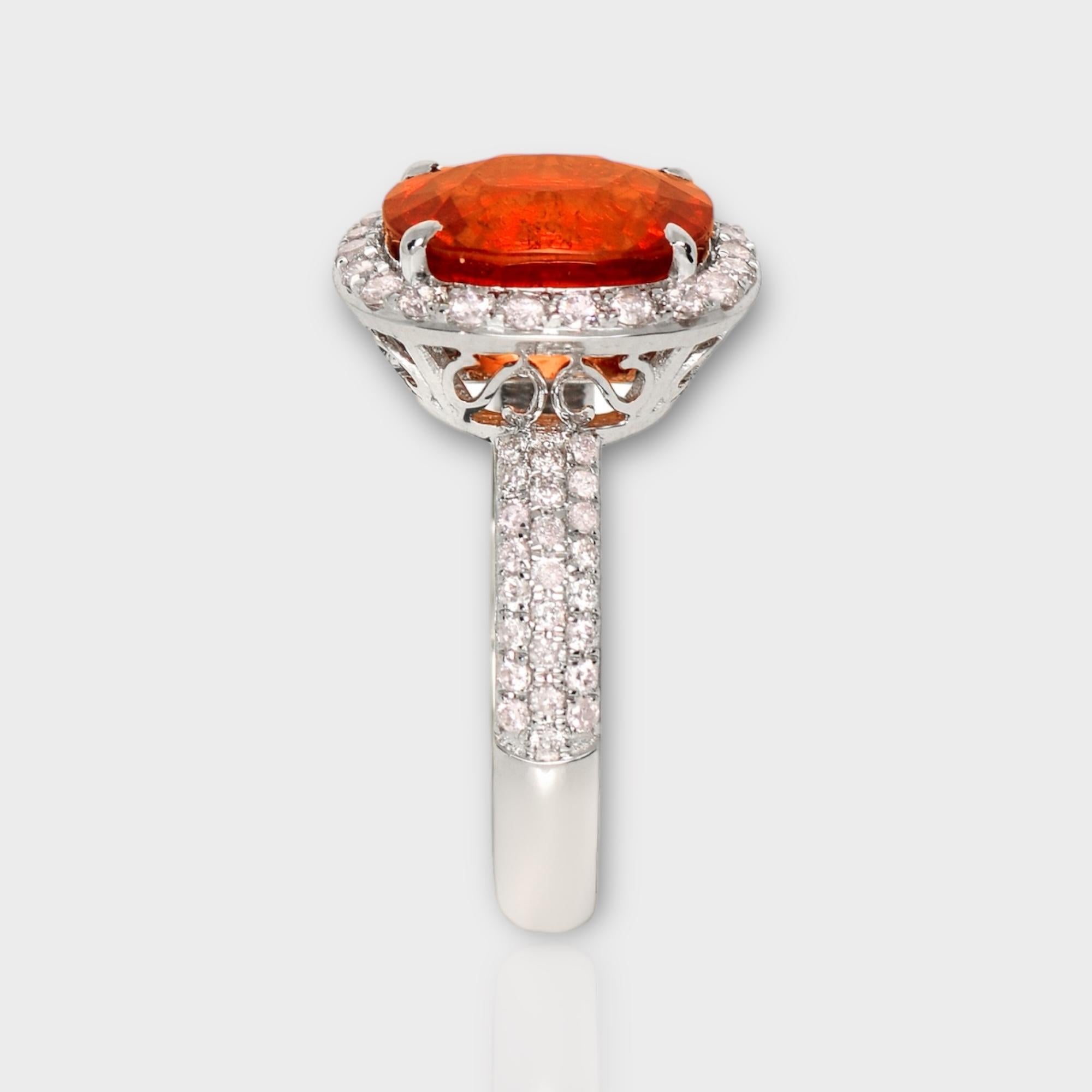 IGI 14K 5,30 Karat Fanta Granat&Diamanten Antiker Verlobungsring im Art-déco-Stil 1