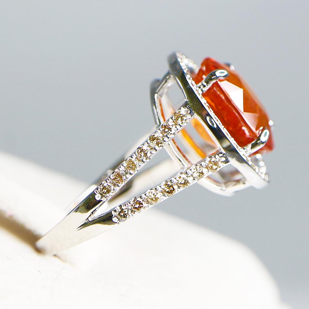 IGI 14k 5.51ct Intense Garnet & Diamond Antique Art Deco Style Engagement Ring 1