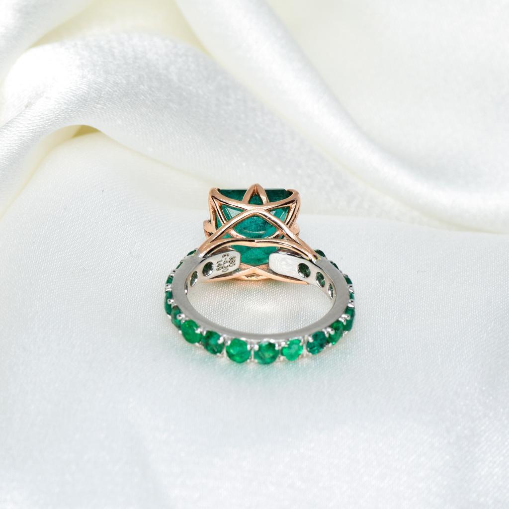 *Sales* IGI 14K 5.69 Ctw Zambia Emerald Antique Art Deco Style Engagement Ring 1
