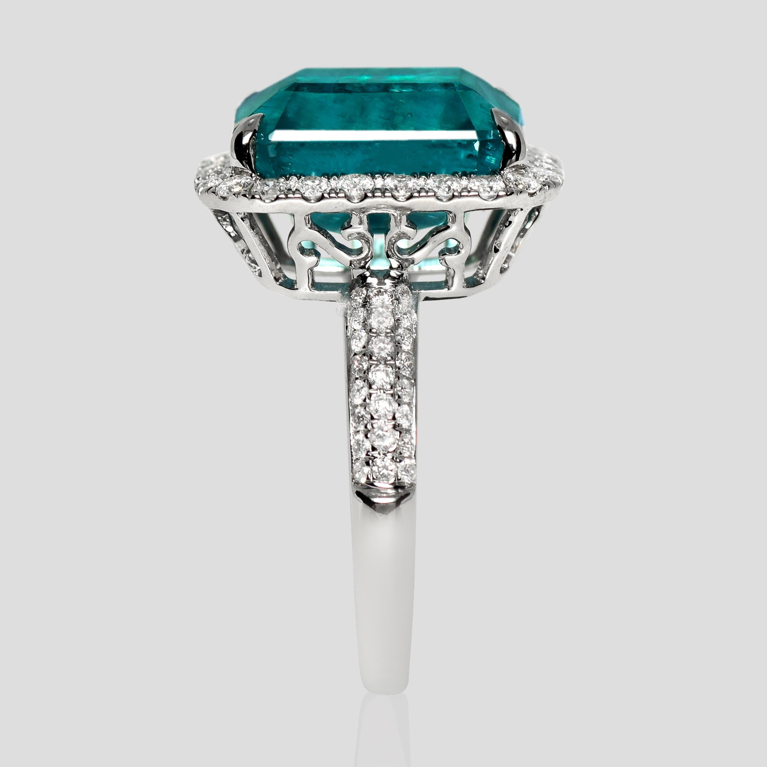 IGI 14K 6.64 Ct Sambia Smaragd&Diamanten Antiker Verlobungsring im Zustand „Neu“ im Angebot in Kaohsiung City, TW
