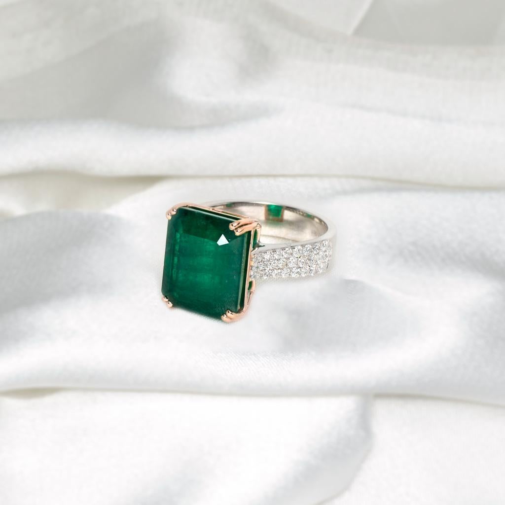 Emerald Cut *Sales* IGI 14K 7.99 Ct Emerald Diamond Antique Art Deco Style Engagement Ring