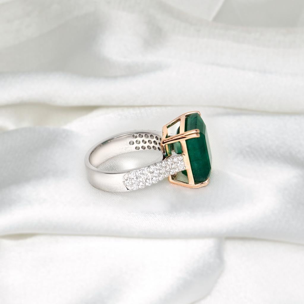 *Sales* IGI 14K 7.99 Ct Emerald Diamond Antique Art Deco Style Engagement Ring 2