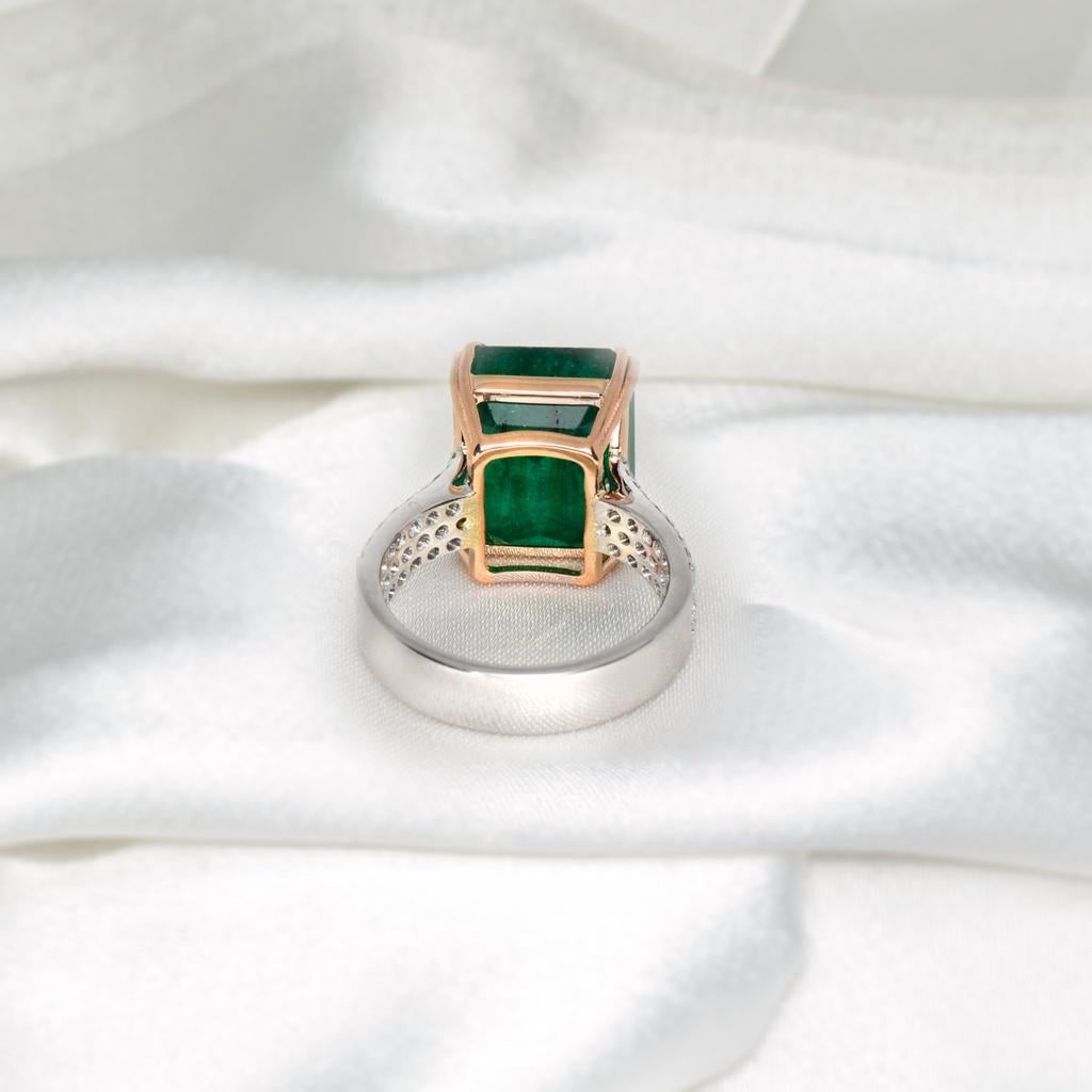 *Sales* IGI 14K 7.99 Ct Emerald Diamond Antique Art Deco Style Engagement Ring 3