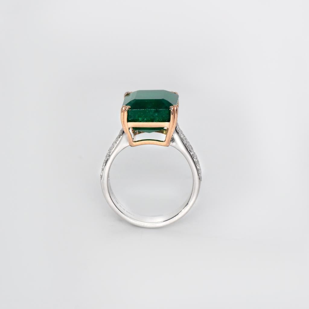 *Sales* IGI 14K 7.99 Ct Emerald Diamond Antique Art Deco Style Engagement Ring 6