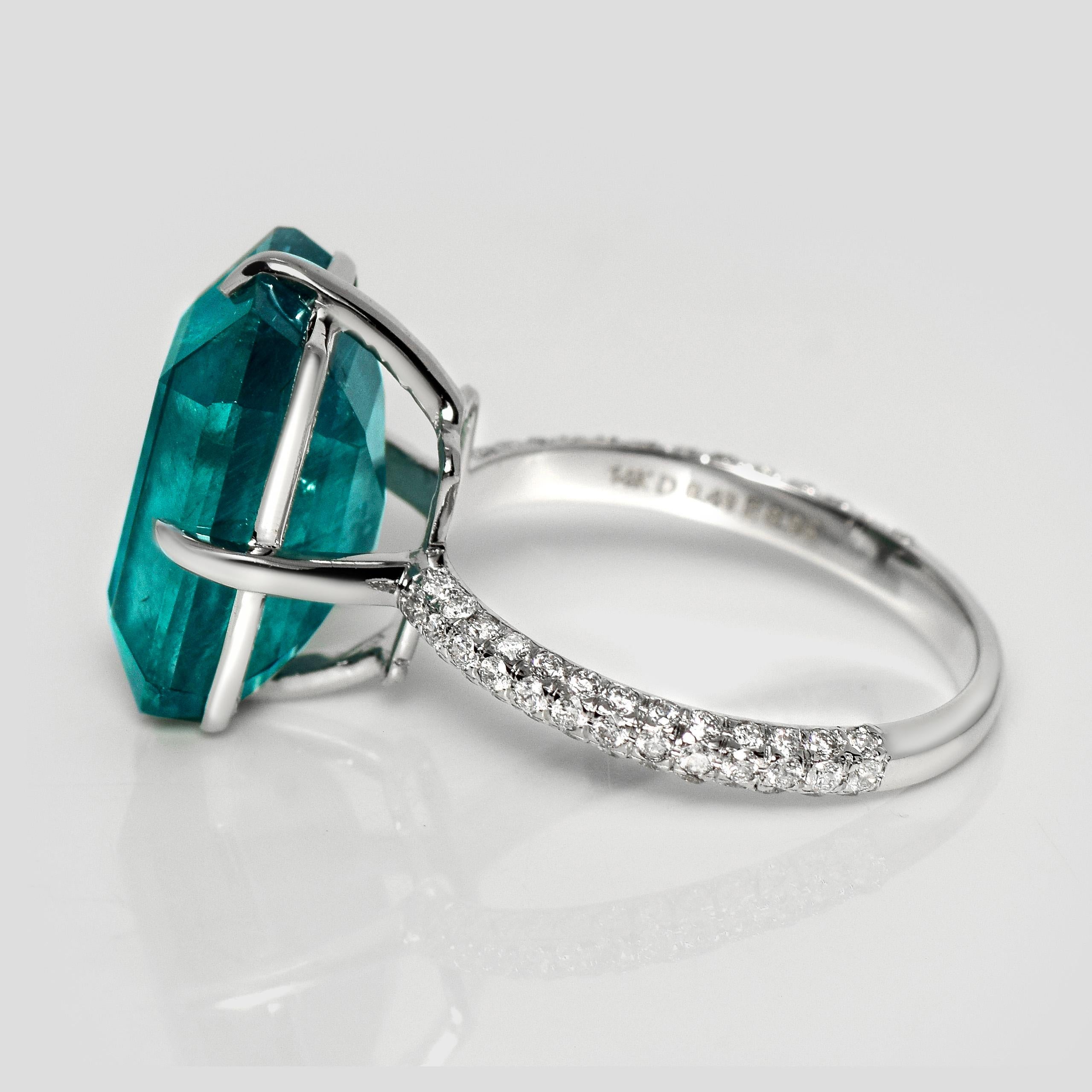 Femenino o masculino IGI 14K 8.95 Ct Zambia Esmeralda&Diamantes Anillo de Compromiso Antiguo en venta