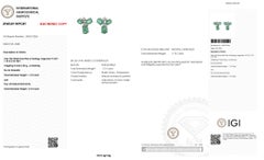 IGI 1,72ct natürliche Smaragd Ohrringe in 18k massivem Gold, Reinheit verbessert (F1)