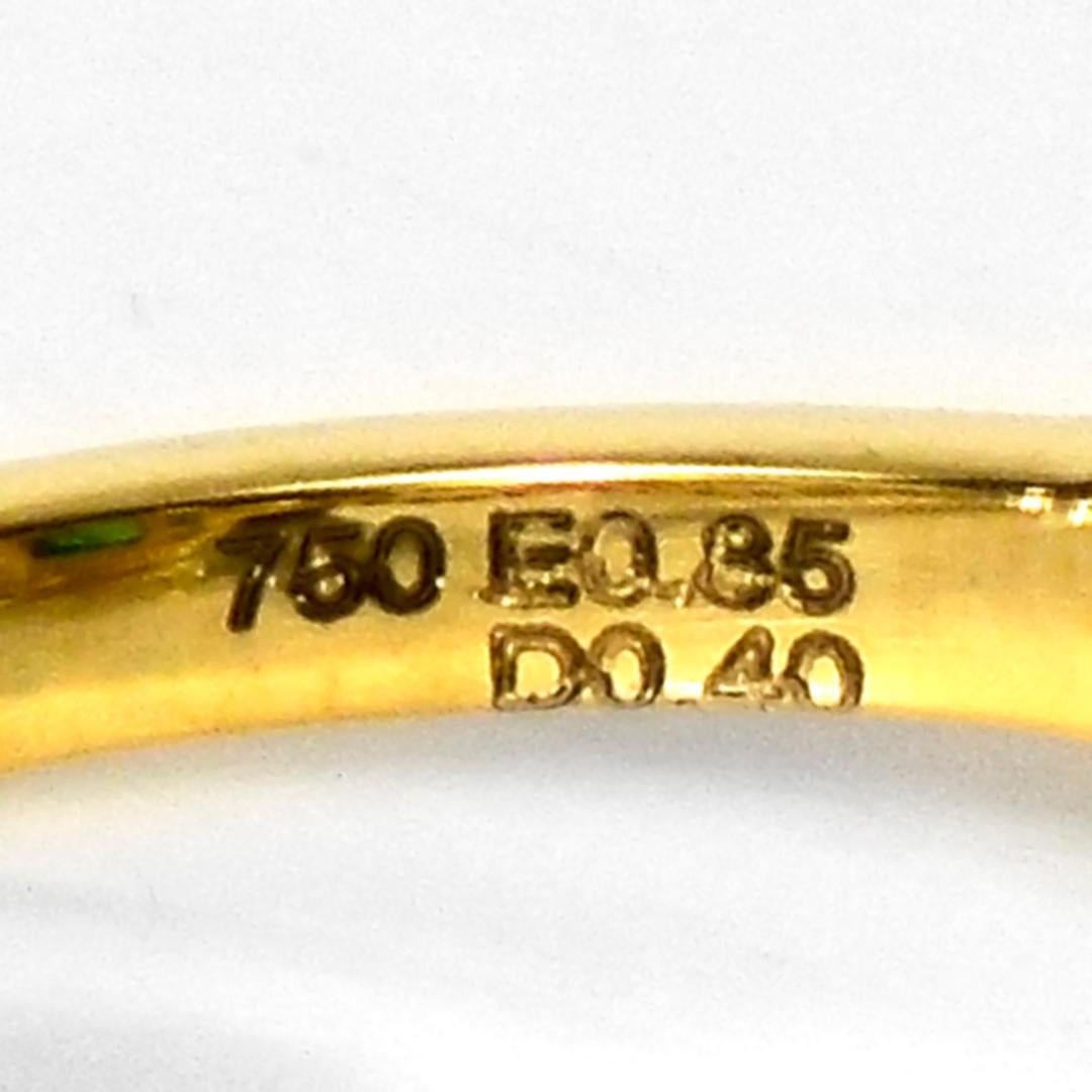 Anello di fidanzamento Art Deco IGI 18K 0.85 Ct Zambia Greene & Greene Diamonds in vendita 2