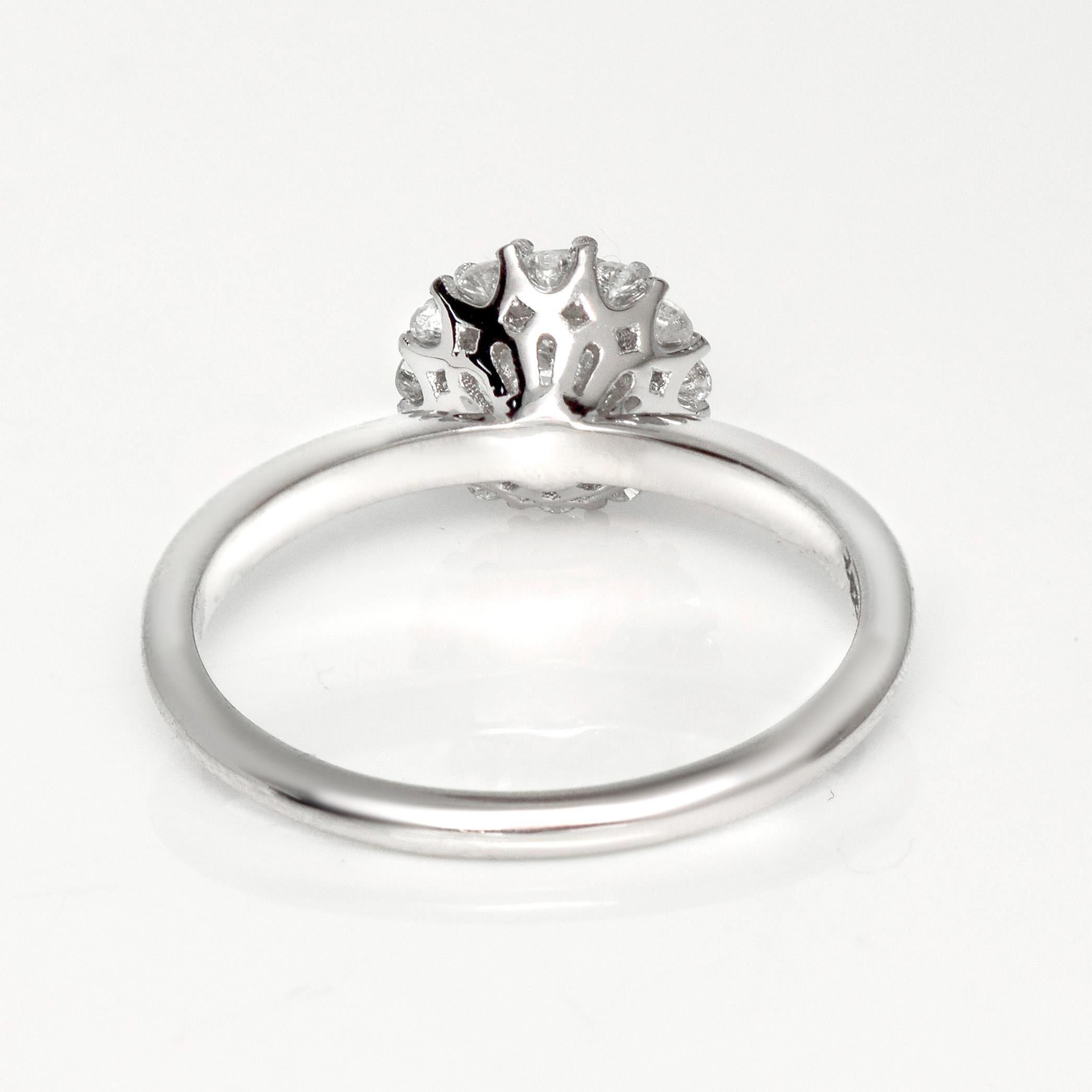Bague de fiançailles Art déco ancienne IGI 18 carats 1,00 carat G SI2 diamant naturel en vente 1