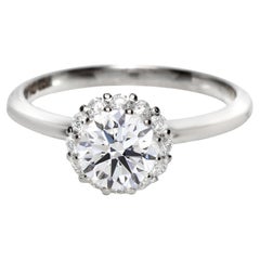 IGI 18K 1.00 Ct G SI2 Diamante Natural Antiguo Anillo de Compromiso Art Decó