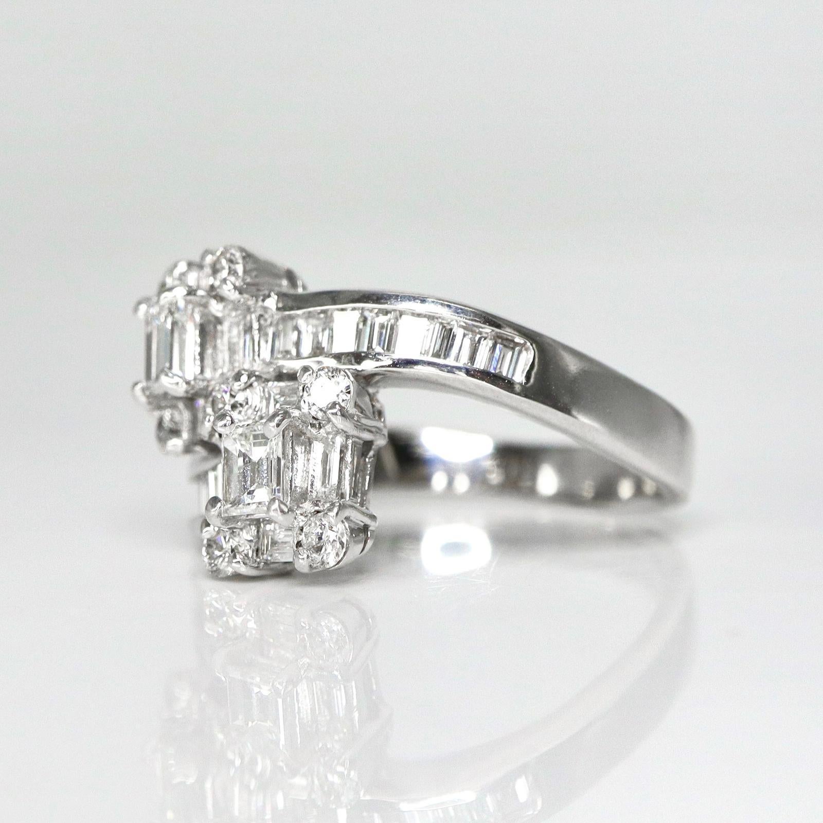 IGI 18K 1.13 Ct FG VS Diamante Natural Antiguo Anillo de Compromiso Art Decó Contemporáneo en venta