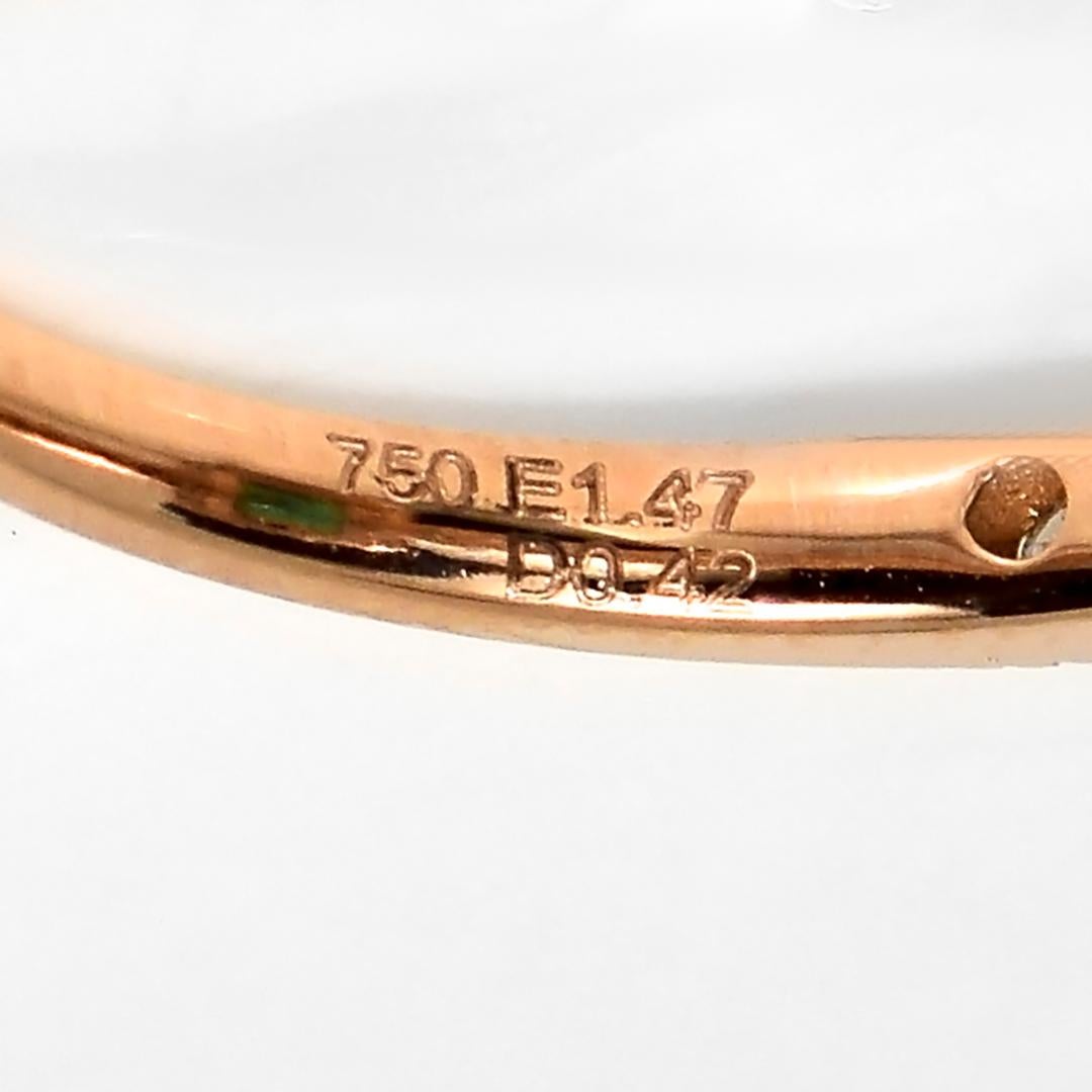 IGI 18K 1.47 Ct Zambia Emerald&Diamonds Art Deco Engagement Ring en vente 2