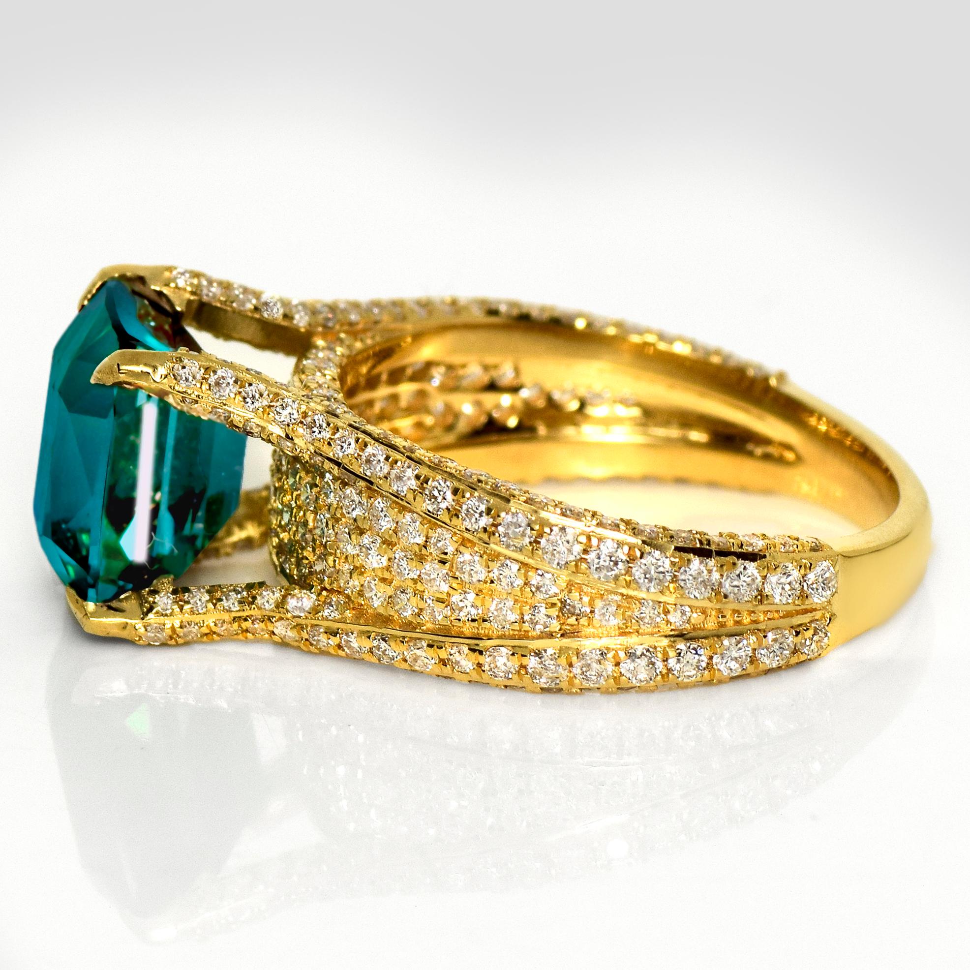 Donna IGI 18K 3,46 ct  Anello di fidanzamento antico Greene & Greene & Greene & Diamonds, Nature in vendita