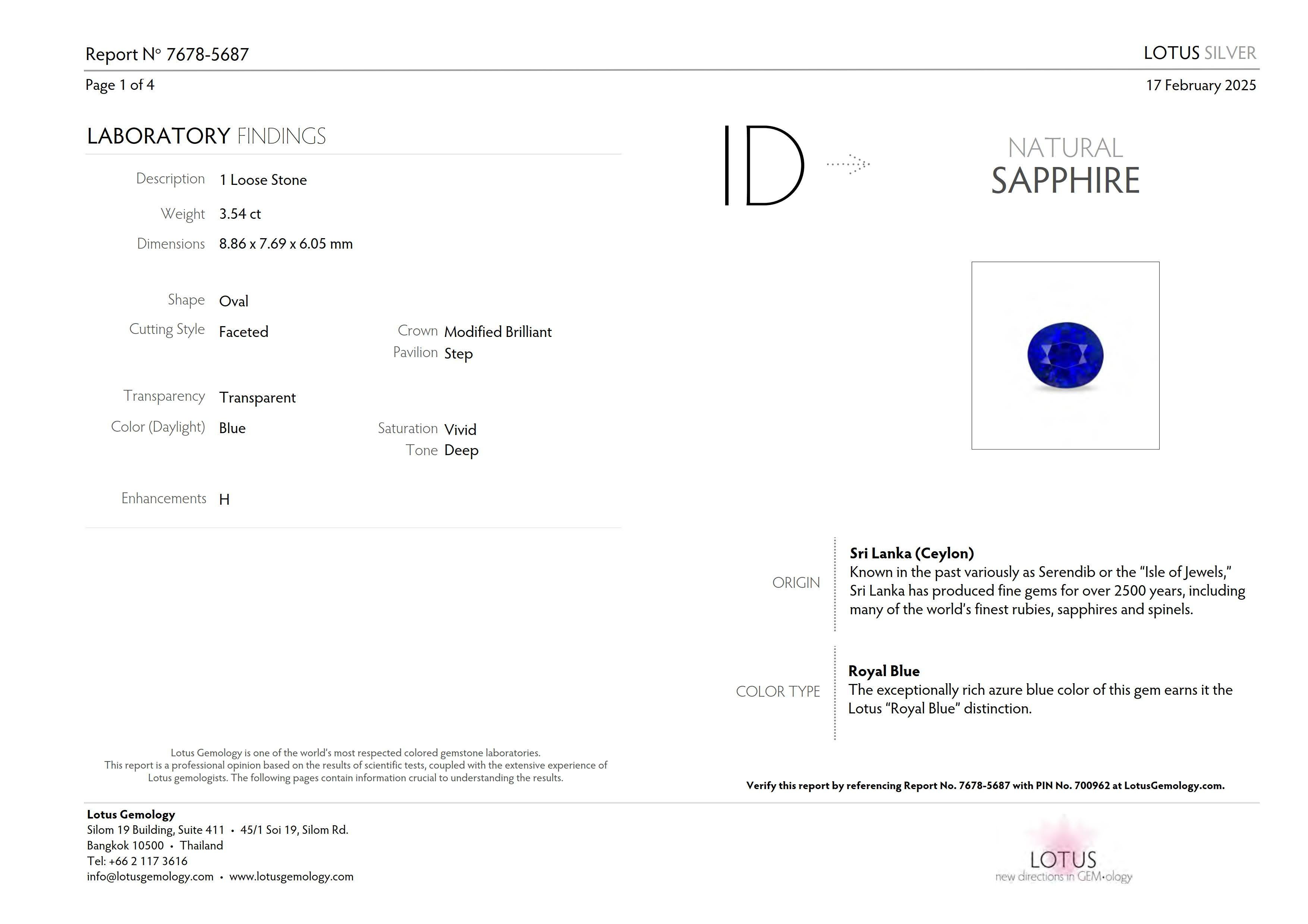 Anello di fidanzamento IGI 18K con zaffiro blu reale e diamanti da 3,54 carati naturali dello Sri Lanka in vendita 3