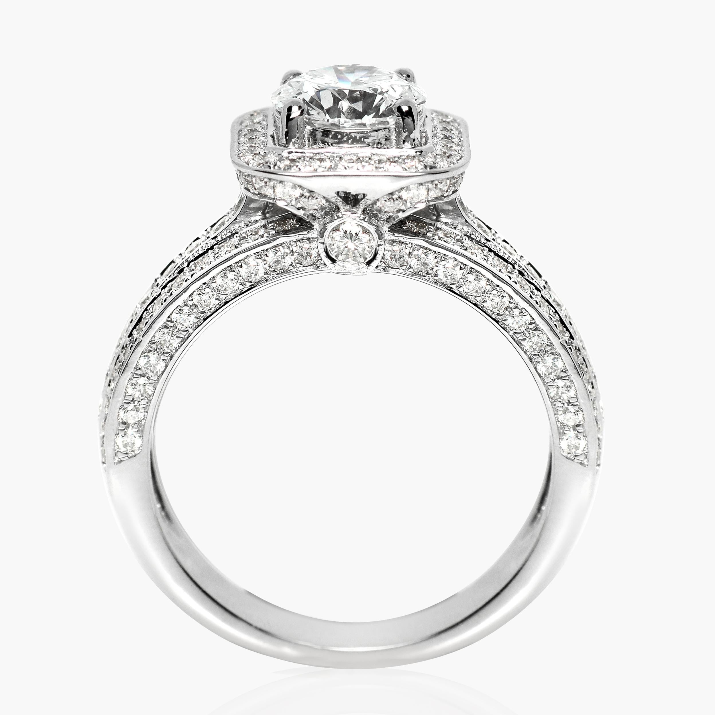 Anello di fidanzamento IGI 18K 3EX 1,03 Ct D IF Natural Diamond Antique Art Deco In condizioni Nuovo in vendita a Kaohsiung City, TW