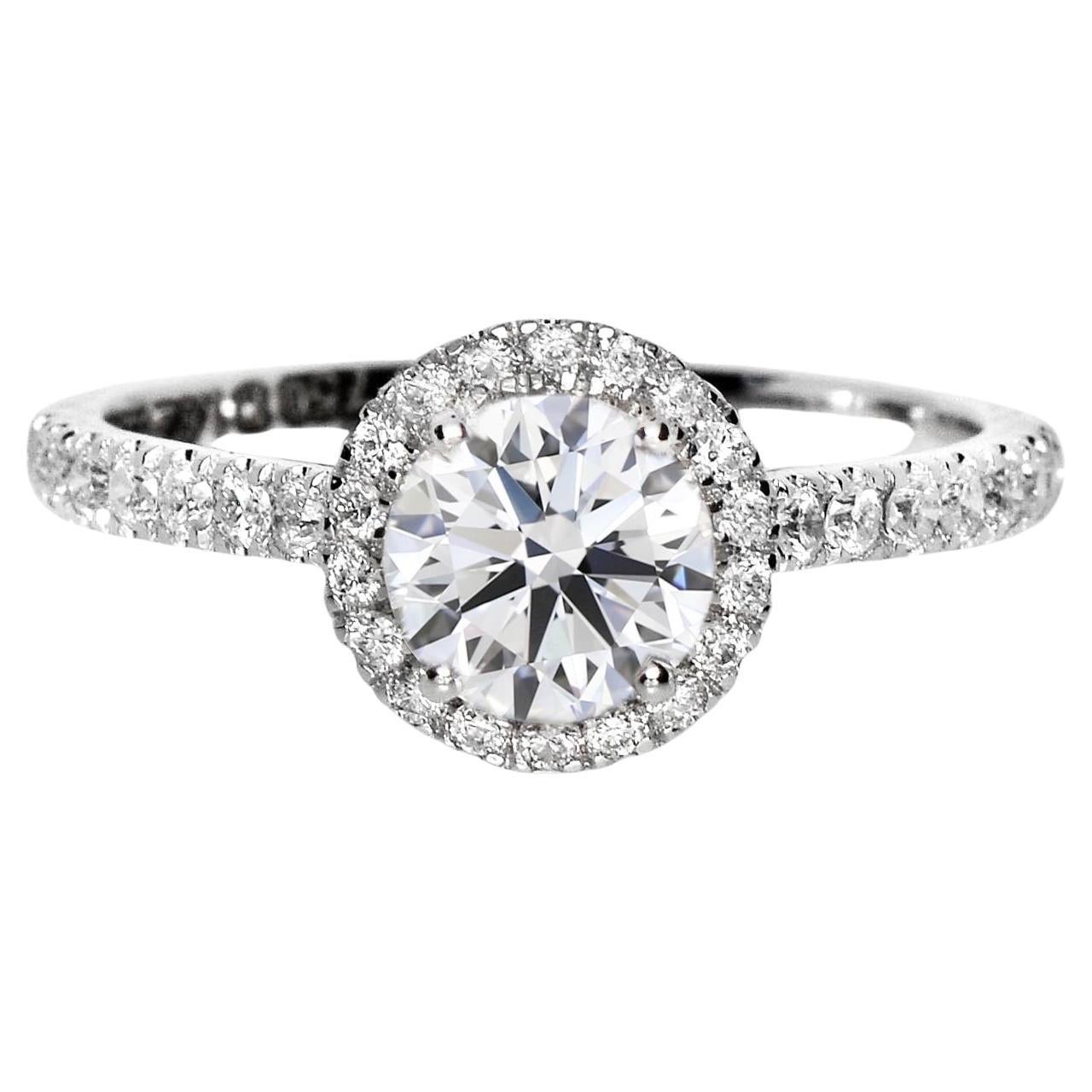 IGI 18K 3EX 1.18 Ct G SI2 Natural Diamond Antique Art Deco Engagement Ring