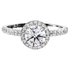 IGI 18K 3EX 1.18 Ct G SI2 Diamante Natural Antiguo Anillo de Compromiso Art Decó