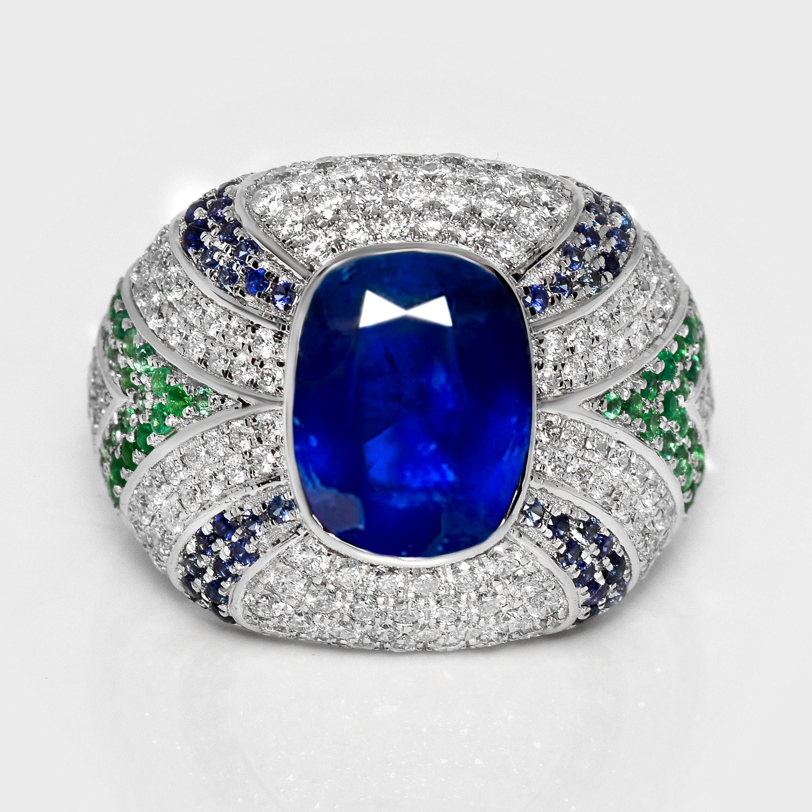 *IGI 18K 4.82 Ct Natural Sri Lanka Royal Blue Sapphire&Diamonds Antique Engagement Ring* (Anillo de compromiso antiguo)

Un zafiro azul vivo natural de Ceilán certificado por IGI/Lotus  de 4,46 quilates, engastada en la banda de oro blanco de 18
