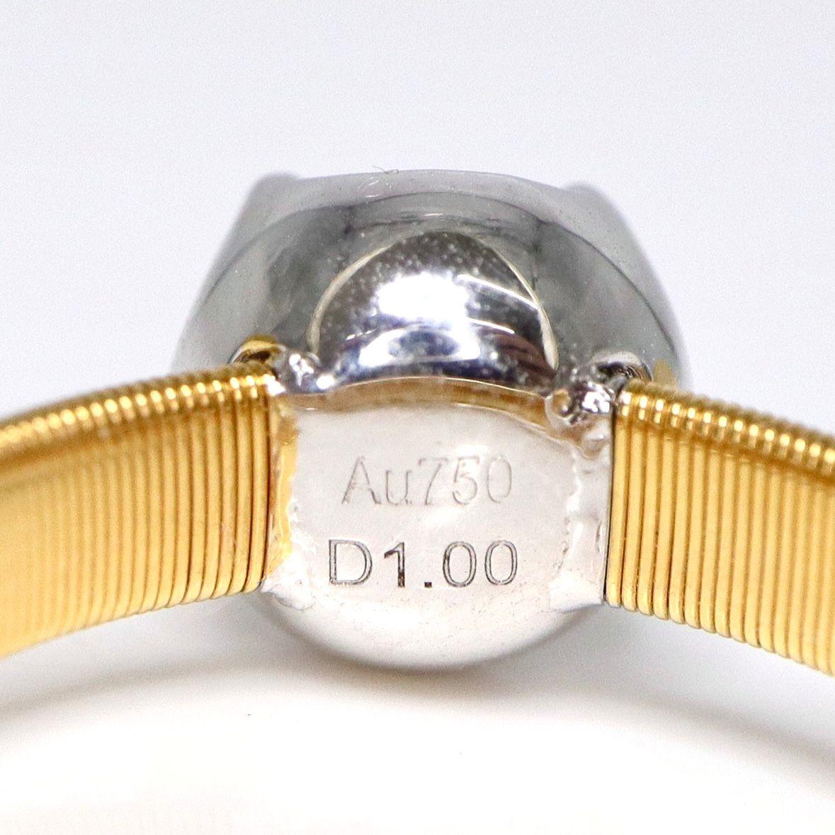 Anello di fidanzamento IGI 18K D 1.00 Ct Natural Diamond Antique Art Deco in vendita 3