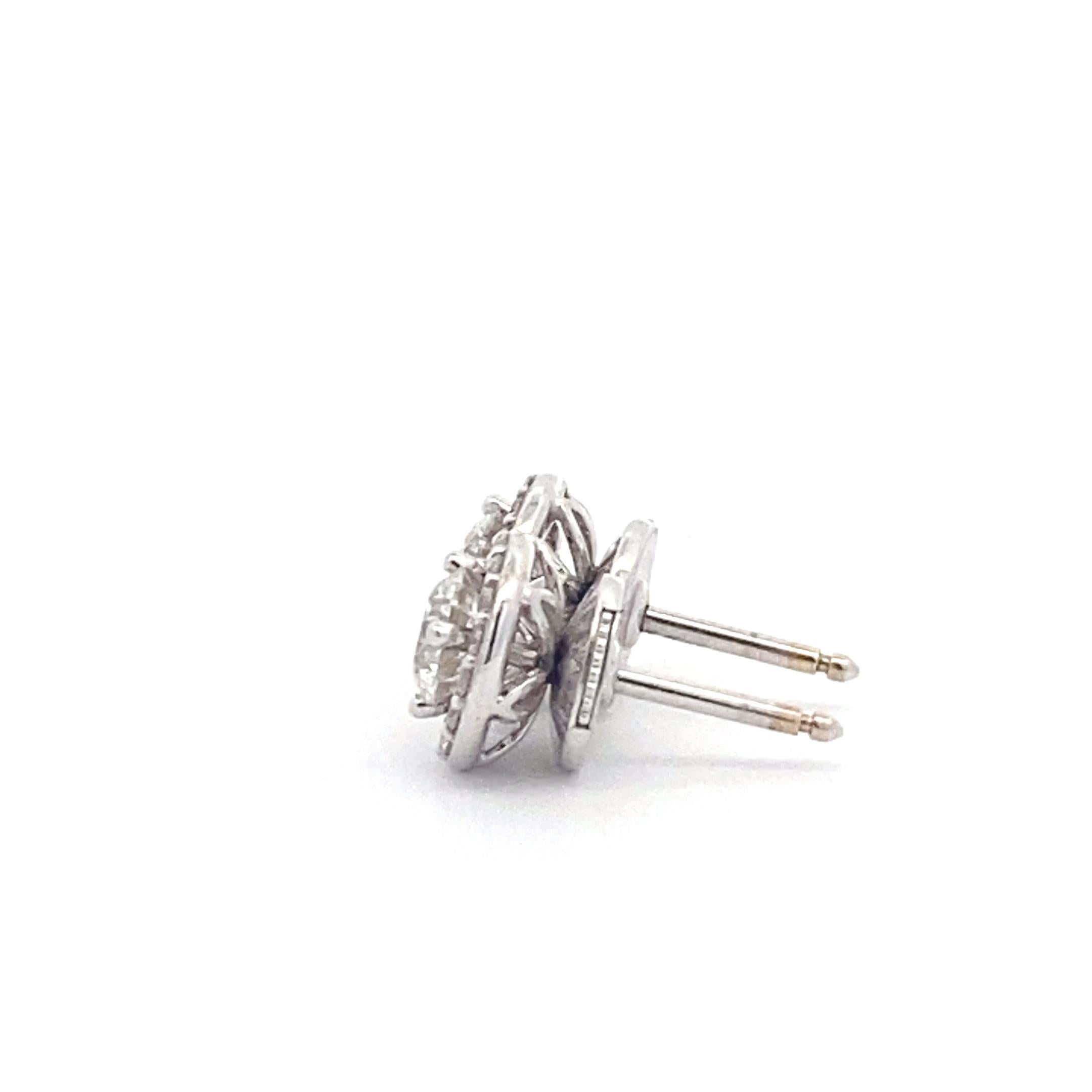 Boucles d'oreilles interchangeables IGI en or blanc 18k en vente 2