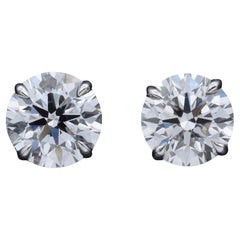 IGI 2,26TCW runder Brillant Labor erstellt Diamant Gold Ohrstecker F VS1