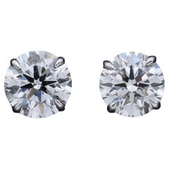 Clous d'oreilles en or avec diamants ronds brillants IGI 2,26TCW Lab Créés F VS1