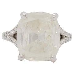 IGI 6.04 ct. Cushion Diamond Ring in Platinum