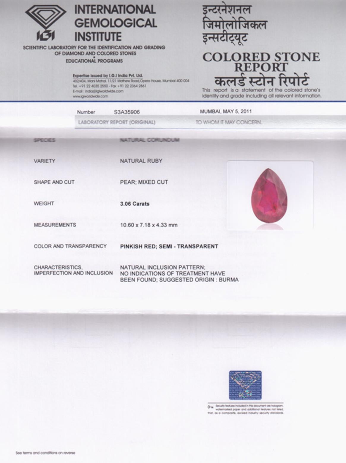 IGI Anvers, bague bypass en forme de cœur en diamant et rubis Neuf - En vente à Chicago, IL