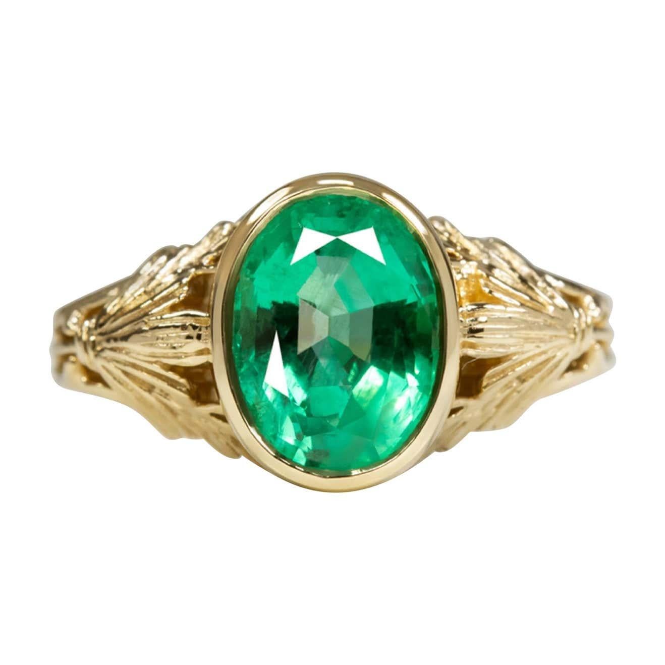 5 Carat Emerald Diamond Yello Gold Ring 
Superb quality the very best 

