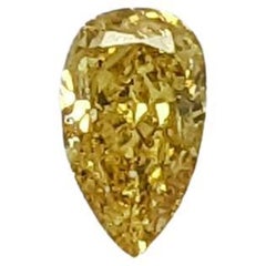  IGI certified - 0.06ct - VS2 - Fancy Vivid Yellow - Pear Brillian - Diamond
