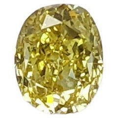 IGI certified - 0.11ct - VS2 - Fancy Vivid Greyish Yellow - Diamond