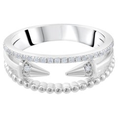 IGI Certified 0.14 Carat Natural Diamond Classic Statement Ring in 18K Gold