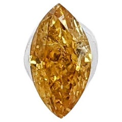  IGI certified - 0.14ct - I1 - Fancy Vivid Yellowish Orange - Diamond
