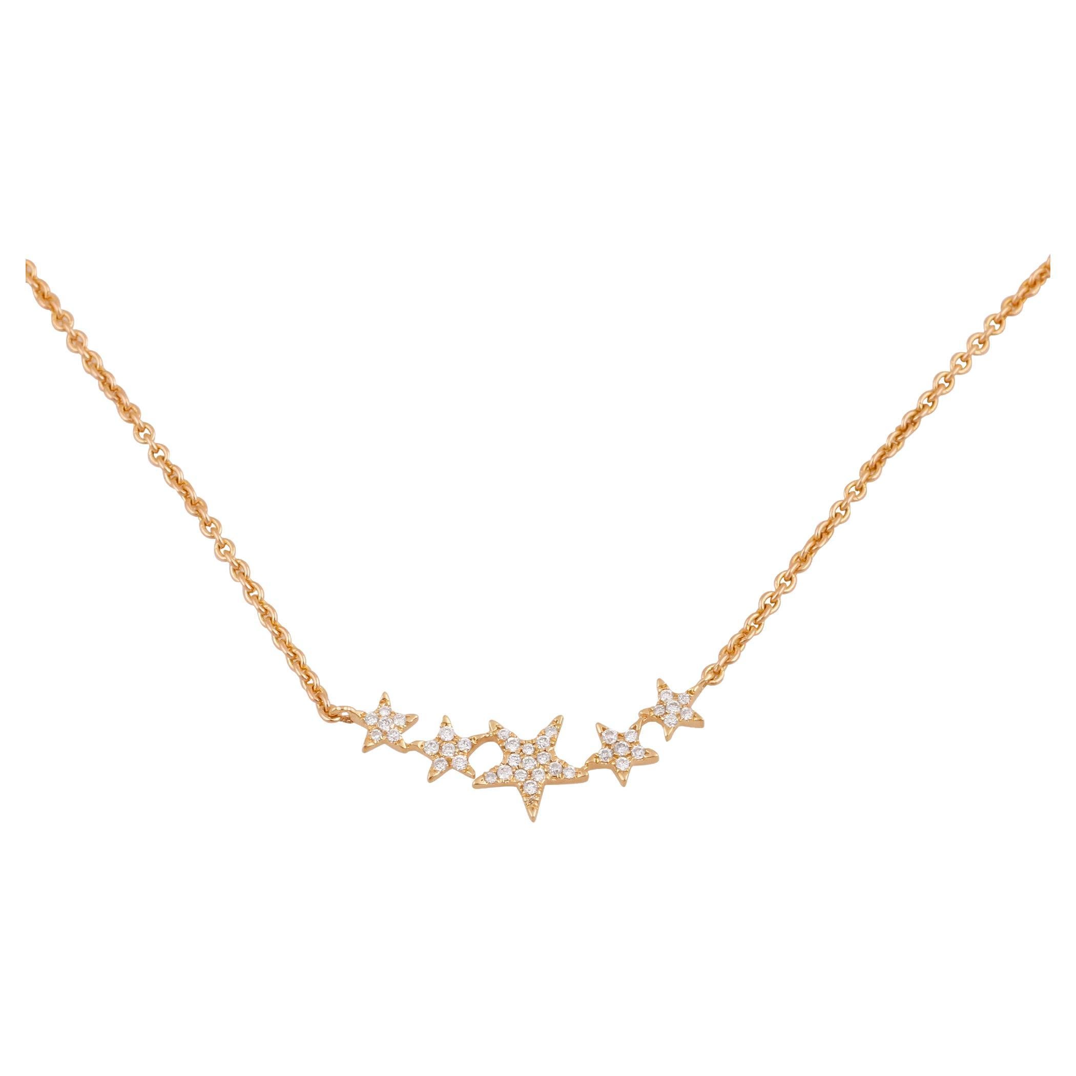 IGI Certified 0.150 Carat Natural Diamond 'SI/H-I' 14k Yellow Gold Necklace