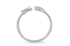 IGI Certified 0.16 Carat Natural Diamond 'SI/G-H' 14K White Gold XO Wedding Ring