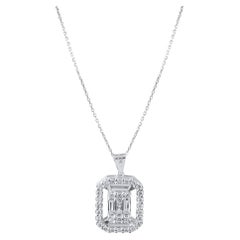 IGI Certified 0.18 Carat Natural Diamond Statement Necklace in 14K Gold