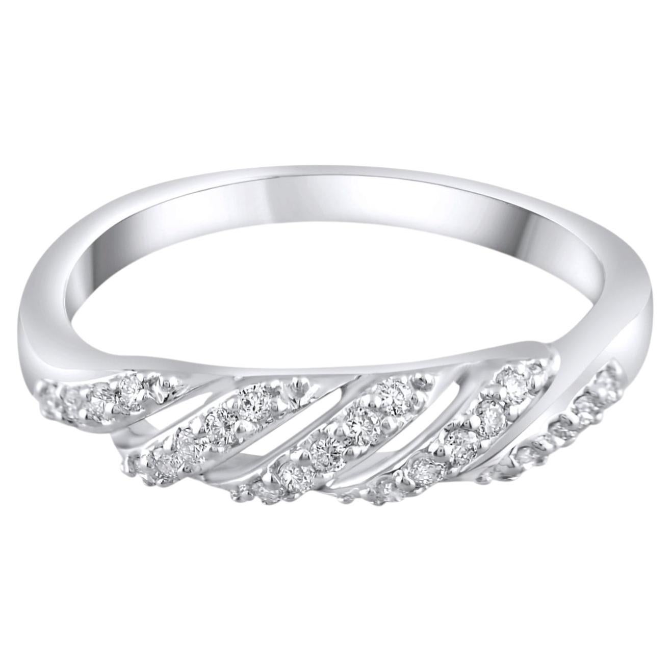 Bague classique imposante en or 18 carats sertie d'un diamant naturel de 0,20 carat certifié par l'IGI